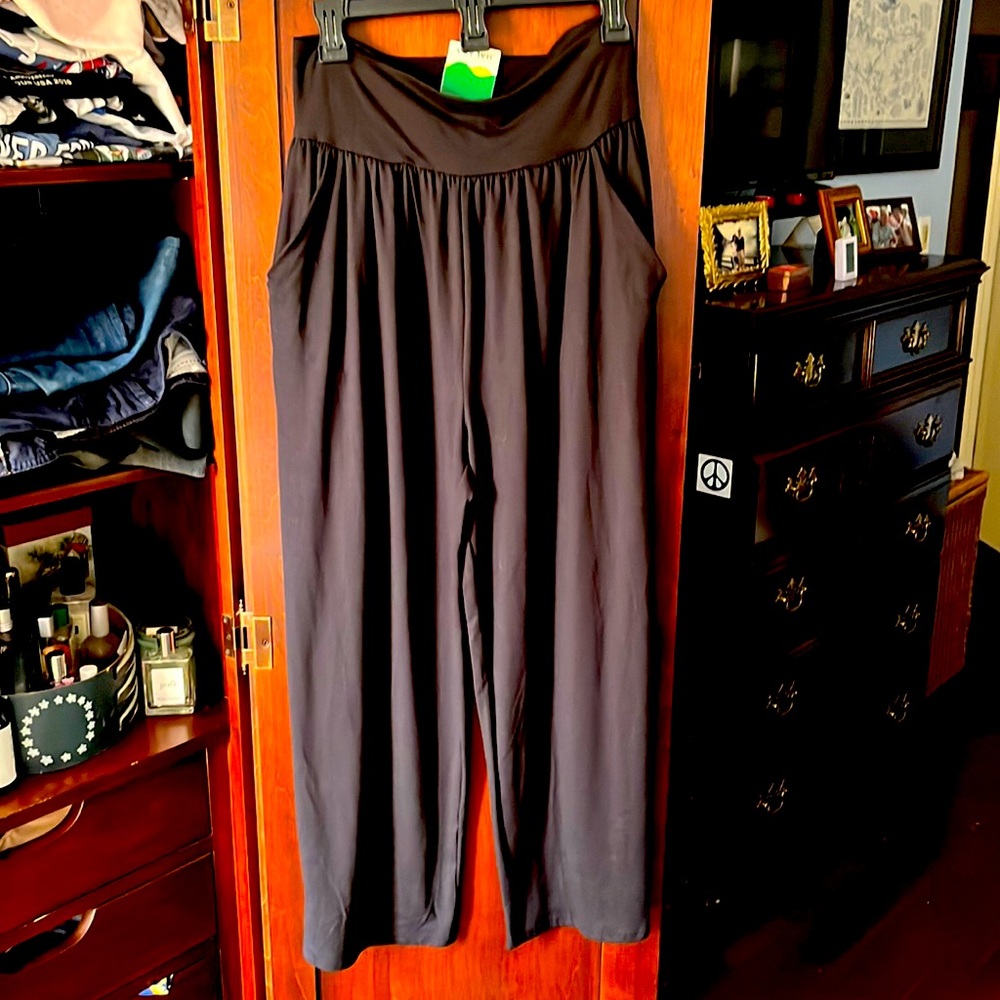 HALARA High Waisted Side Pocket Plain Wide Leg Pants size L new with tags!